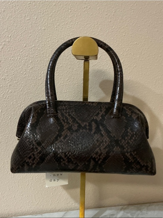 a new day Handbags - a new day Black and Brown Snake-Embossed Top-Handle Satchel 🤩
